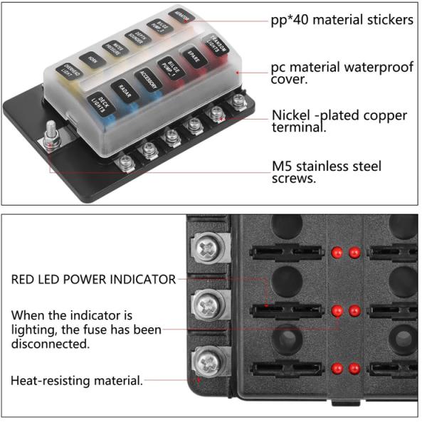 M5 обивают 12 ATC патрона предохранителя 32V лезвия пути морской с ярлыком стикера