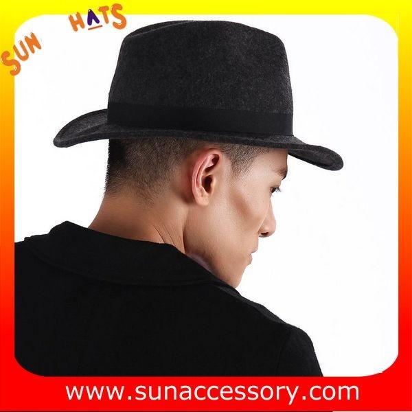 0070371 Sun Accessory customized  winter wool felt fashion style fedora  hats  ,men hats and caps wholesaling