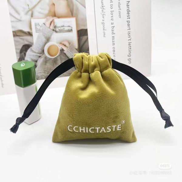 Small Dice Earring Necklace Gift Jewelry Velvet Dust Packaging Pouch Drawstring Suede Bag