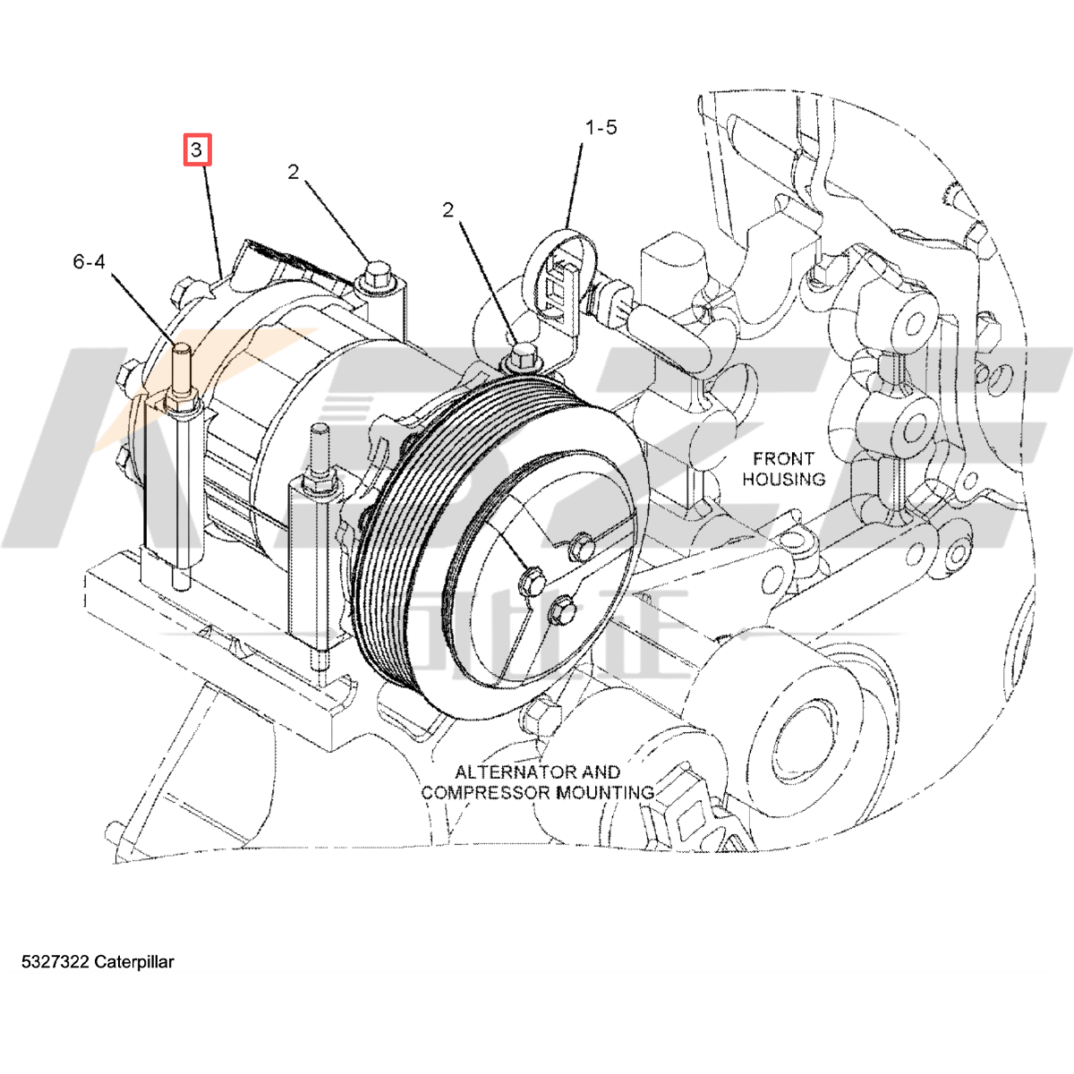 KBZE 532-7322 5327322 AC COMPRESSOR FITS CAT E336E E340 E349E E374F E390 EXCAVATOR