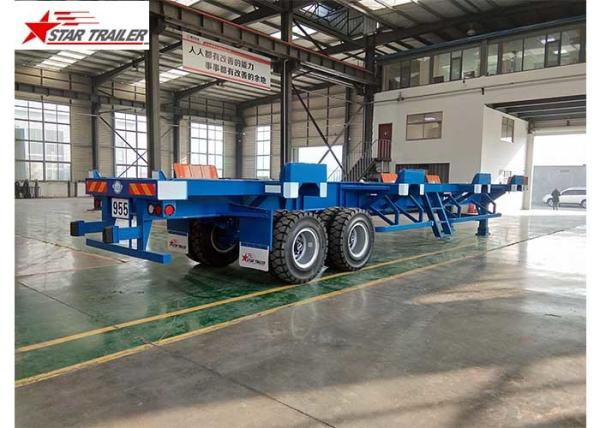 Port Transportation 20ft Container Trailer With Steel Leaf Spring Suspension
