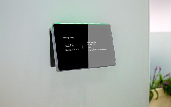 Glass Wall Mounting LED Touch Screen Tablet with POE NFC RFID for Meeting room Appointment