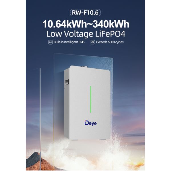High Efficiency Deye ESS 51.2V 208Ah Solar Battery LV Solar Battery Pack Home Solar System Energy Storage Battery
