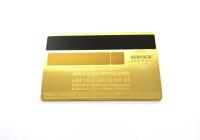 Cartão de banco do metal do costume 0.8mm com SLE4442 contato Chip Magnetic Stripe