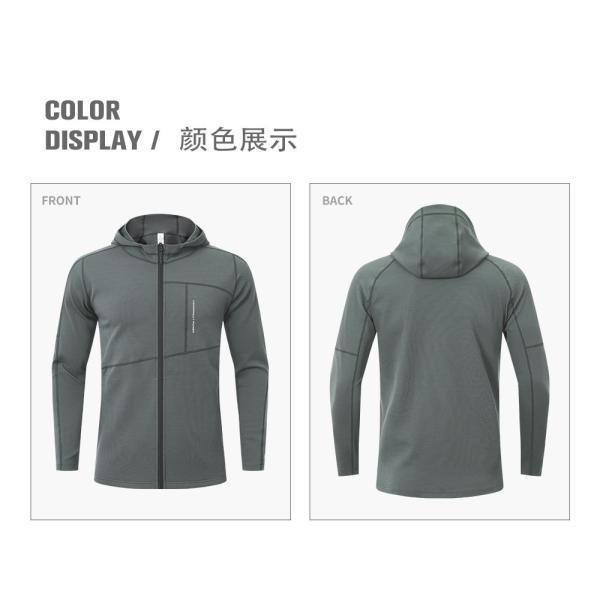 Men's Zipper Hooded Jacket Casual Sports Knitted Cardigan with 3D Print Decoration