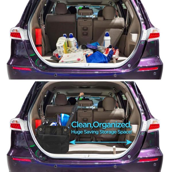 Multipurpose Vehicle Trunk Organizer For Emergency Tools / Groceries