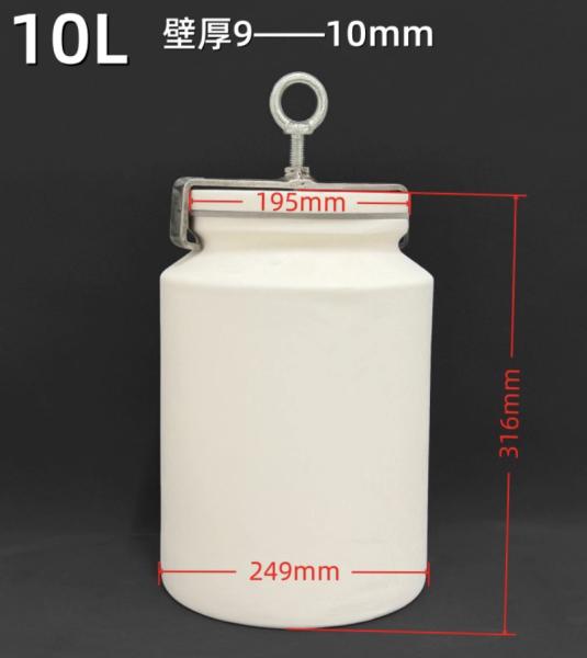 Envases para moler de corindón de aluminio de tipo de rodillo horizontal con accesorios de montaje