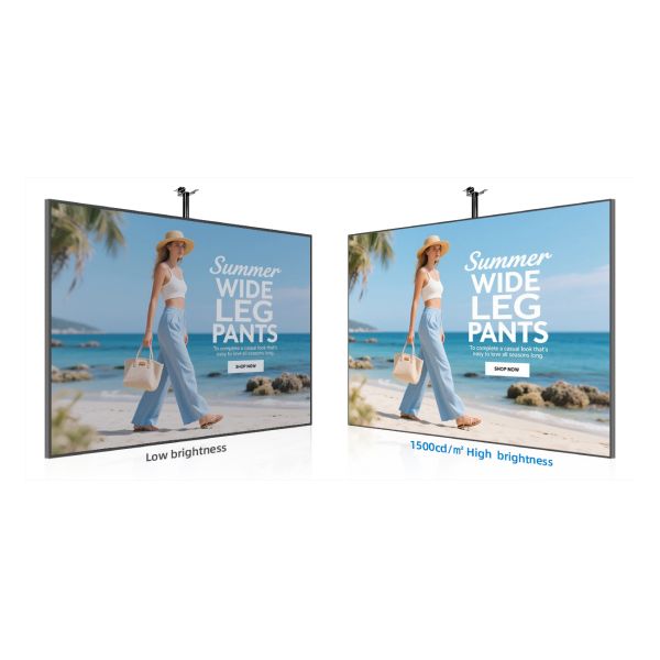 Narrow Bezel Cafe Restaurant Digital Menu Board Wall Mounted Hanging
