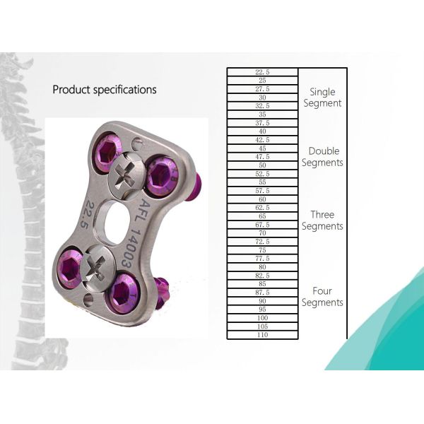 Spine Anterior Cervical Plate Titanium Cervical Plate Implant Orthopedic Surgery CE Certification