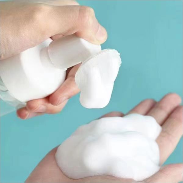 42/410 43/410 Customized Plastic Foaming Pump With Silicone Brush for Facial Skin Clean