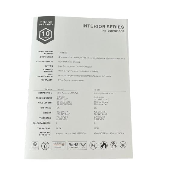 Polyester PVC Roll Up Window Shades Fabric For Roller Blinds Fabric