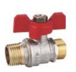PTFE Seal Brass Mini Ball Valve Max 16 bar Round Head Code