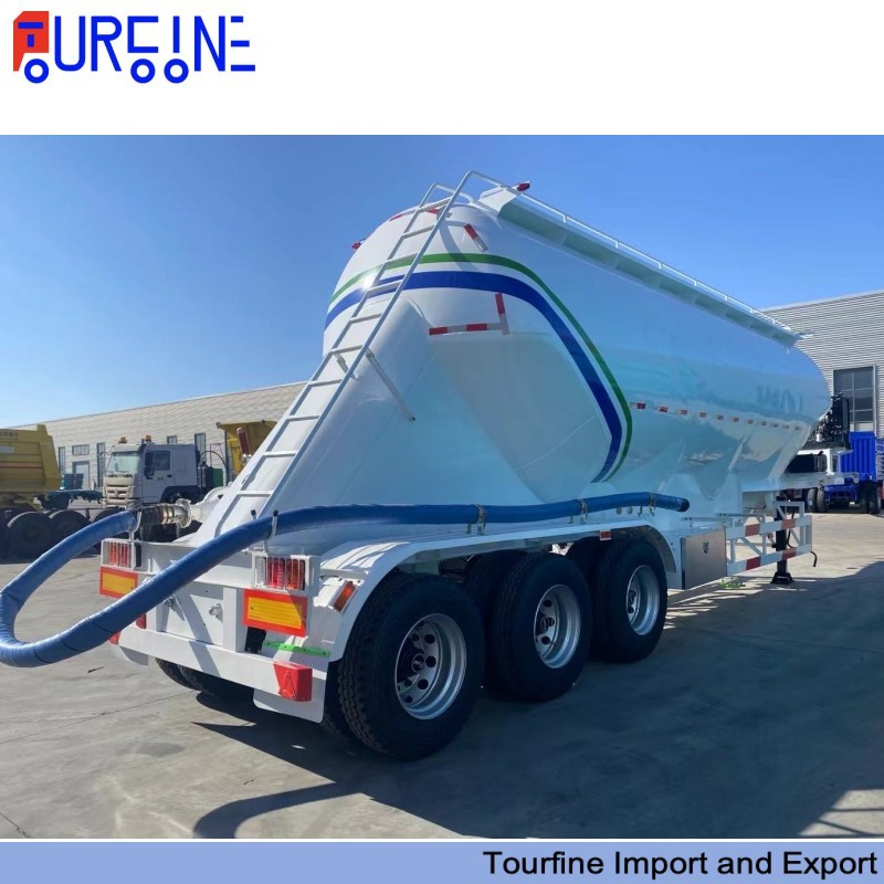 3 Axle 35 CBM Dry Bulk Cement Semi Trailer for Powder Material Transport