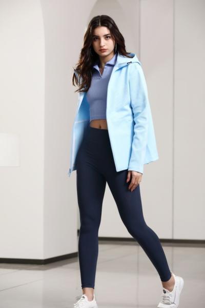 Full Zip Windproof Sports Jacket Waterproof Antibacterial With Hood