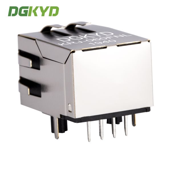 Metal Shielded 100 Base-Tx Cat5 Rj45 Ethernet Connector With Magnetics China Factory KRJ-060FNL