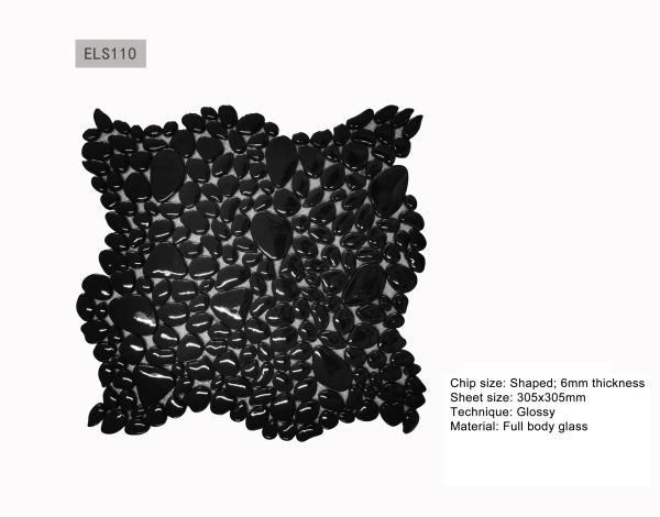 PRIMERA Cobblestone Shaped Glass Mosaic Tile 305x305x6mm