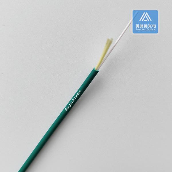 Simplex Indoor Outdoor Single Mode Fiber  Optical Cable 3.0mm Green