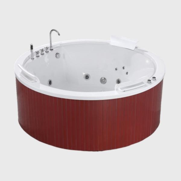 Outdoor Hot Tub Whirlpool Round Jacuzzi Tub Ozone Deep Freestanding 1500mm
