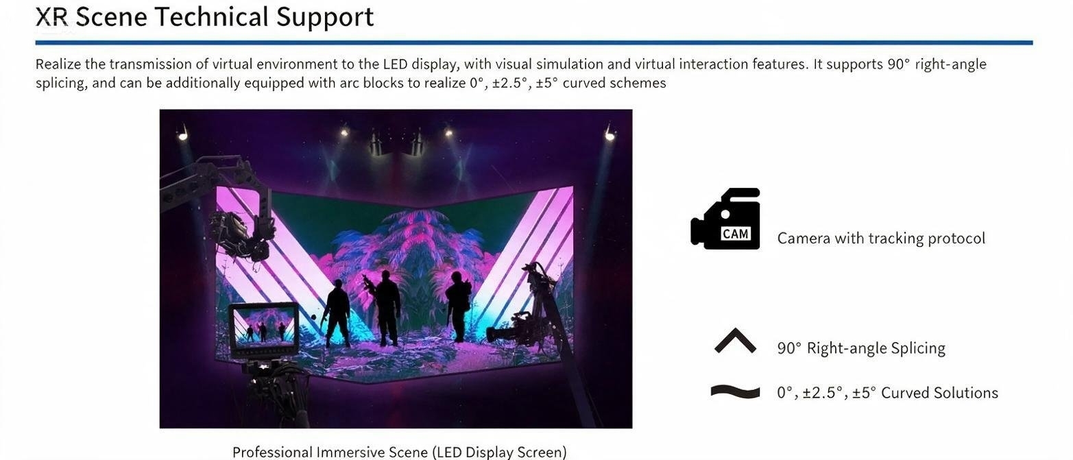Ultra 8K Resolution Virtual LED Display XR Virtual Scene Interaction