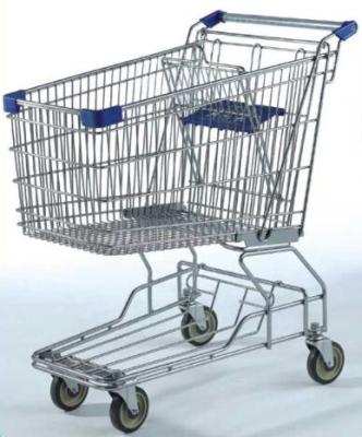 Large Capacity Grocery Shopping Carts , 180L Wire 4 Wheeled Shopping Trolley