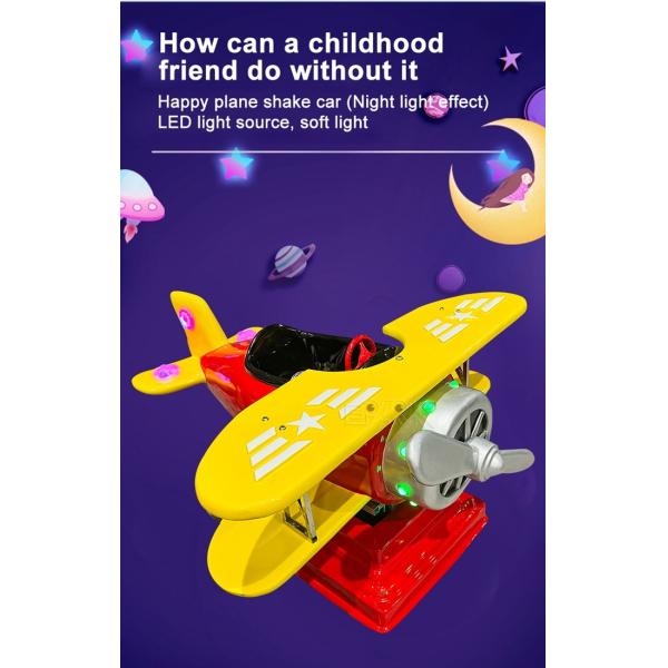 Propeller Big Plane Fiberglass Kiddy Ride Machine Coin Operated Swing Car