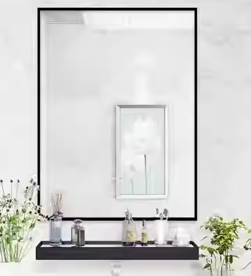 Home Decoration Furniture Bathroom Wall Mirror Glass With Latest Style