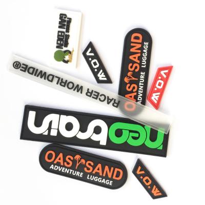 Etiqueta feita sob encomenda do PVC de Logo Embossed 3d da borracha de silicone do vestuário