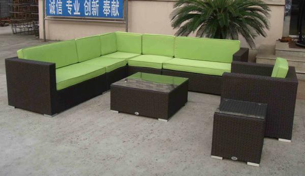 9pcs garden cane furniture All Weather Wicker Patio Furniture