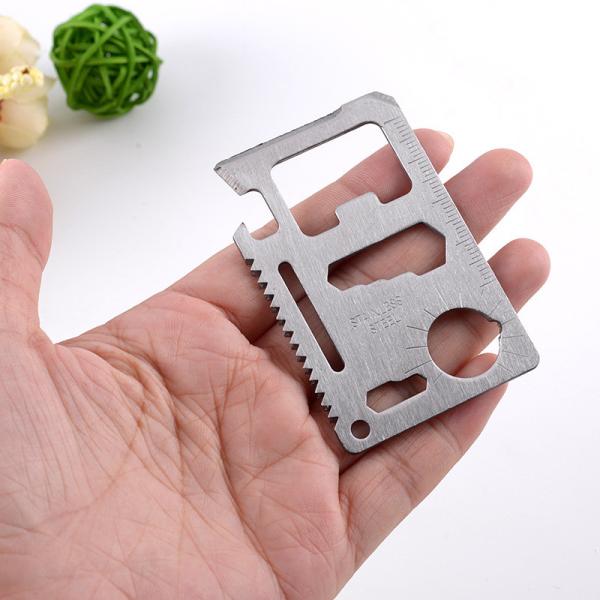 Functional Outdoor Promotional Tool Card Stainless Steel Tool Card Logo Customized