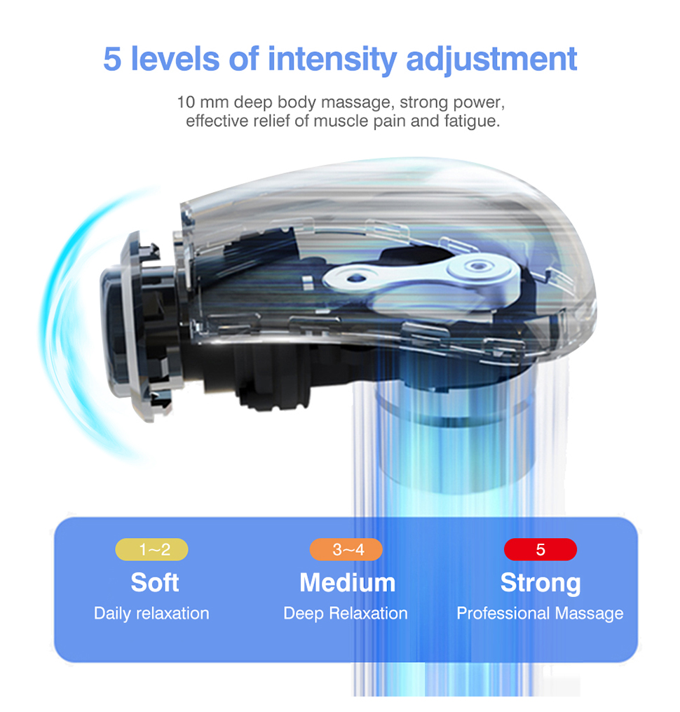 U-Shaped Deep Tissue Vibration Pistola De Masaje Muscle Electric Handheld Fascia Gun Muscle Cordless Body Muscle Massage Gun
