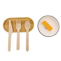 Disposable Bamboo Compostable Cutlery Versatile Natural Color Customized