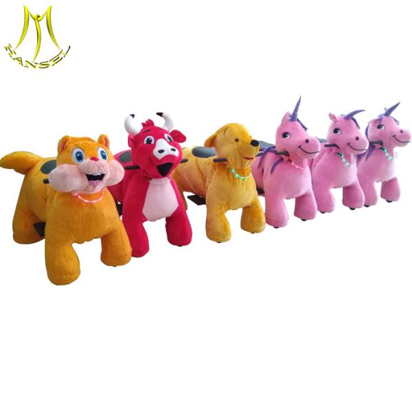 Hansel kids animal riding happy wheels game kid ride on plush animal