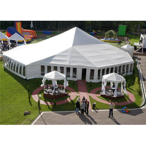 White Fabric Cover Heavy Duty Marquee Banquet Tent Strong Cold Resistance