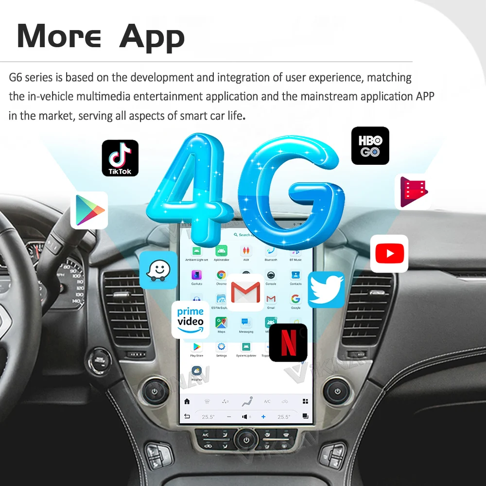 Авторадио для Chevroler Suburban Tahoe GMC Yukon (2014-2020) 14,5 дюйма Android 13 Мультимедийный навигационный плеер GPS