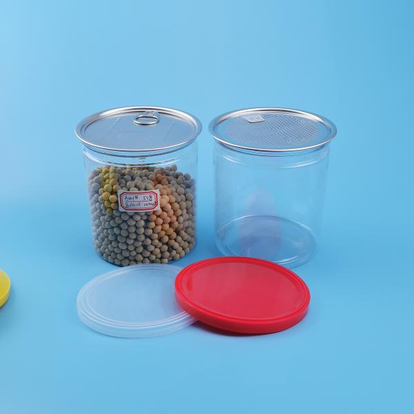 0.4L 0.5L Easy Open End PE Cap Plastic Food Jars