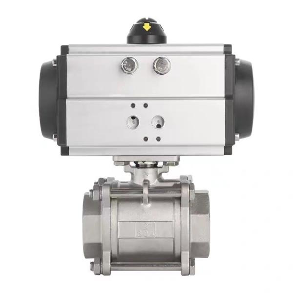 1.6MPa Pn1.6MPa DN8-DN100 Threaded 3 PC Stainless Steel Pneumatic Actuator Ball Valve