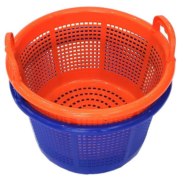 Plastic Shrimp Basket Stackable Storage Fish Seafood Market Basket Aquaculture Container