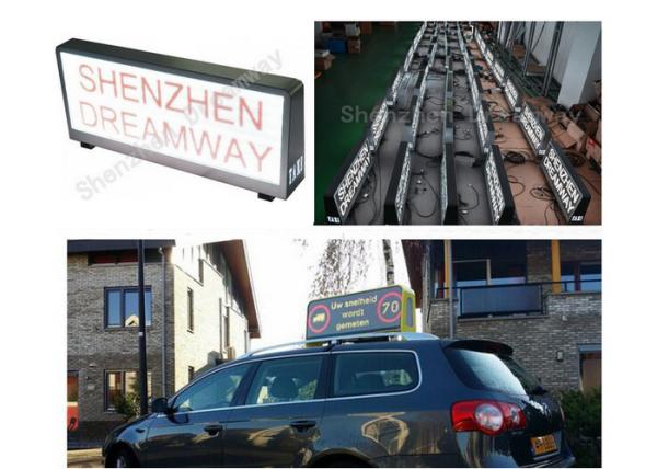 Full Color Taxi LED Display Digital Signage 5mm Pixel Pitch Customized Design