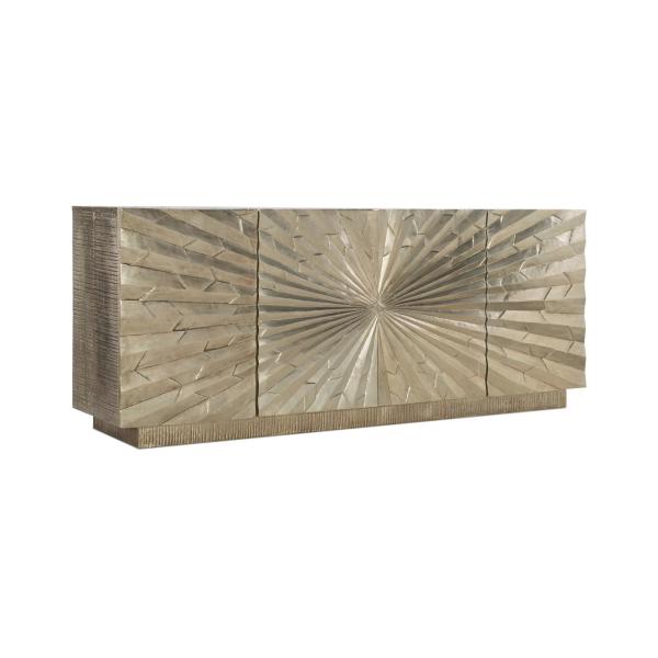 Mirrored Metal Sideboard Cabinet TV Stand Buffet Storage Unit OEM