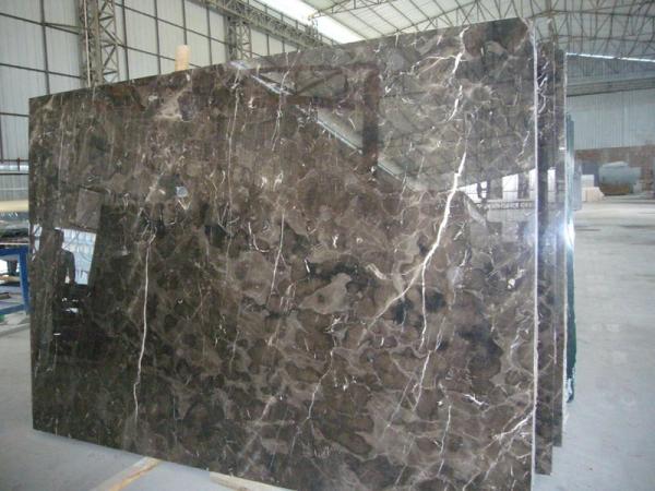 Dark Brown Natural Stone Slabs 2.71g / Cm3 Bulk Density 95 Up Polished Degree