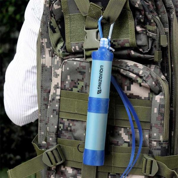 Water Filter Straw UF Filter 0.01 Micron 3Stage Water Purifier Backpacking Gear Removable Portable Filtration Straw