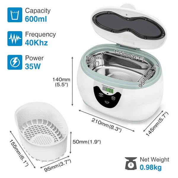 Bocal do bebê do temporizador dos Skymen 600ml 5, ferramentas médicas, líquido de limpeza ultrassônico do instrumento dental