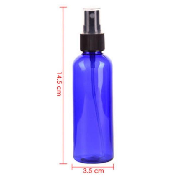 Perfume 100 ml botella de pulverización para limpieza lavado cuidado de la piel en plástico PET de varios colores