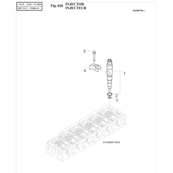 65.10401-7004A DL06 Diesel Fuel Injector DX225LC Doosan Spare Parts