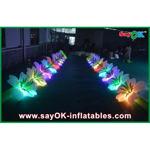 Tissu coloré gonflable d'Oxford de chaîne de fleur de la décoration LED de mariage