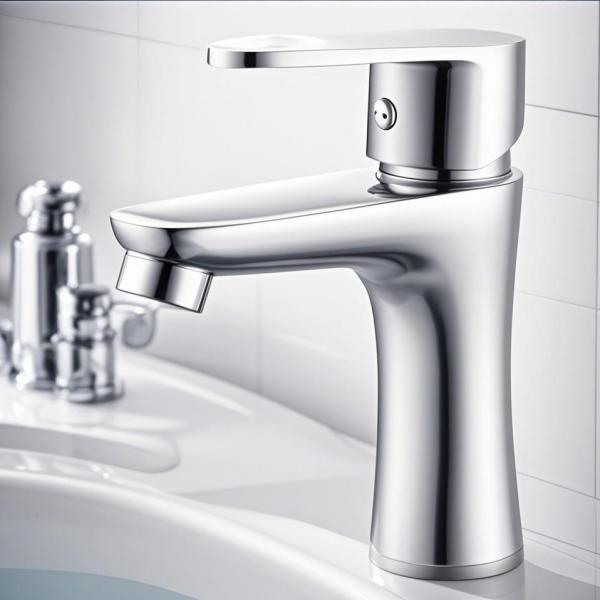 European Style Silver Bathroom Sink Faucets Single Hole Basin Mixer Ceramic Valve Core