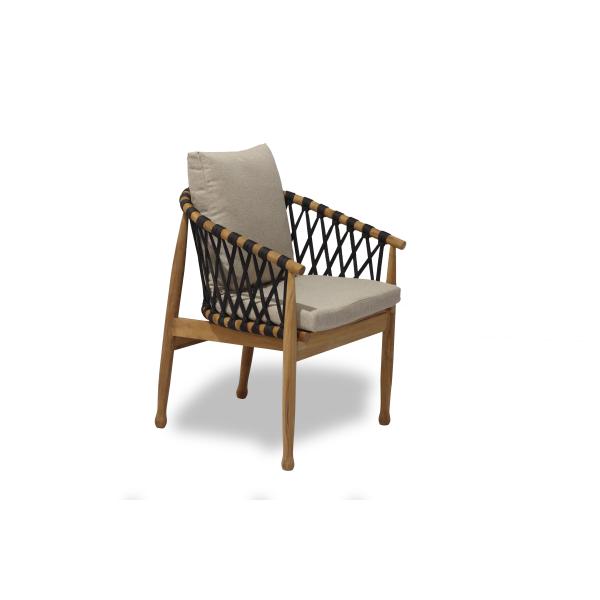 Outdoor Garden Aluminum Chair with Foldable Design and Plastic Rattan Material