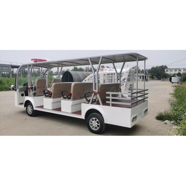New 4+1 Four Row Seats Sightseeing Electric Steel Frame Vehicle with Luggage Rack