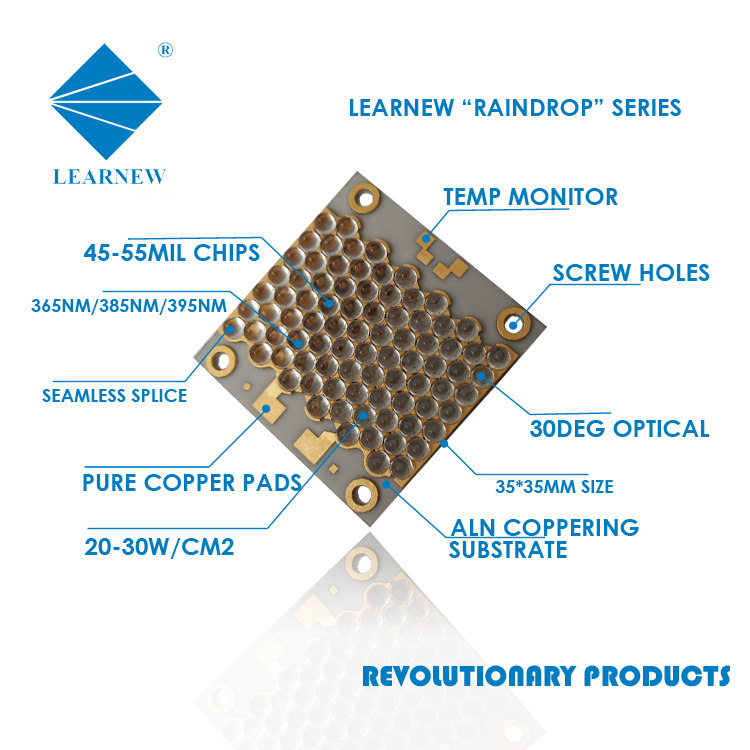 обломоки СИД 365nm 200W SMD 3535 УЛЬТРАФИОЛЕТОВЫЕ для принтера цепи 12S7P УЛЬТРАФИОЛЕТОВОГО