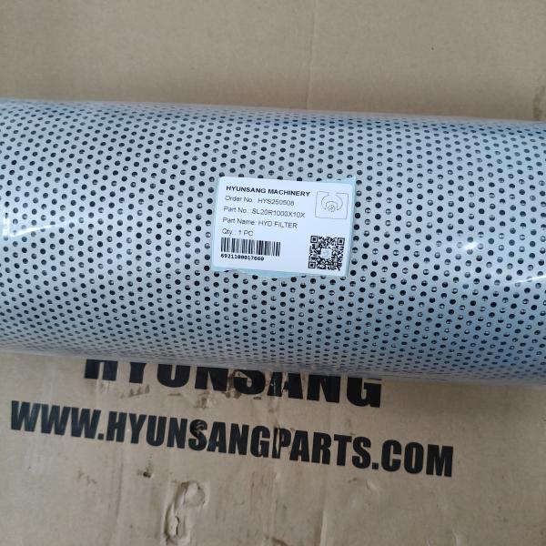 Hyunsang Excavator Parts HYD FILTER SL20R1000×10×